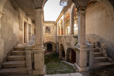 İtalya 'nın Molise kentindeki Cerro al Volturno şehrinde şehir manzarası