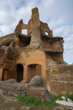 Tivoli 'deki Villa Adriana' daki Roma harabelerinin resmi, İtalya 'daki Romanlar