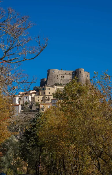 Vue Ancien Château Médiéval Cerro Volturno Italie — Photo
