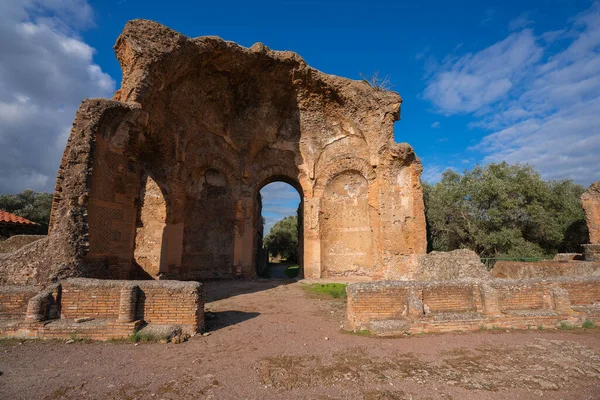 Εικόνα Ρωμαϊκών Ερειπίων Στη Villa Adriana Στο Τίβολι Ρόμα Στην — Φωτογραφία Αρχείου