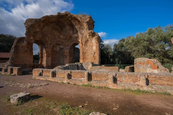 Imagem Ruínas Romanas Villa Adriana Tivoli Roma Itália — Fotografia de Stock