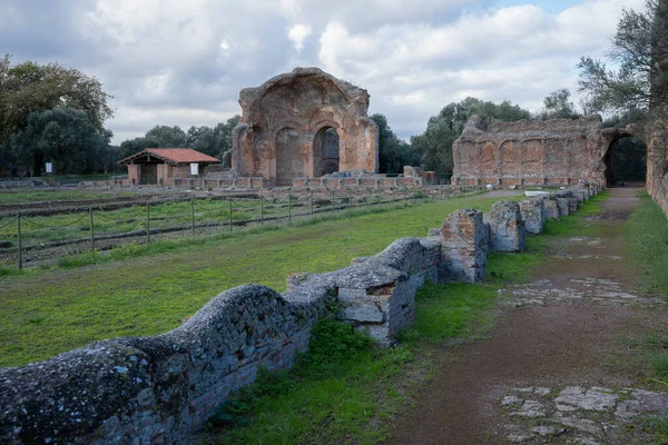 Afbeelding Van Romeinse Ruïnes Villa Adriana Tivoli Roma Italië — Stockfoto