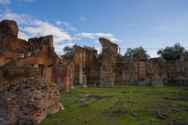 Imagem Ruínas Romanas Villa Adriana Tivoli Roma Itália — Fotografia de Stock