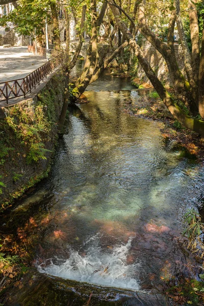 Autumn Landscape River Livadia Greece — Stock Photo, Image