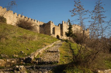 Yunanistan 'ın orta kesimindeki Platamon Kalesi' nin resmi