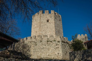 Yunanistan 'ın orta kesimindeki Platamon Kalesi' nin resmi