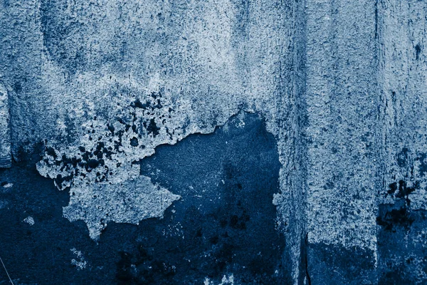 Klasik mavi renkli beton duvar taşından duvar dokusu. 2020 yılının kavramsal rengi