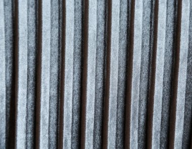  Grey plush velvet background. Close up gray fabric texture background. wrinkled and shadows, selective focus top view