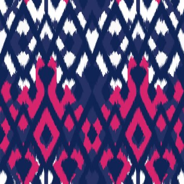 Ikat Dikişsiz desen tasarım kumaşlar için