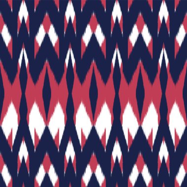 Ikat Dikişsiz desen tasarım kumaşlar için