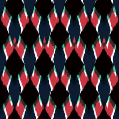 Ikat Dikişsiz desen tasarım kumaşlar için