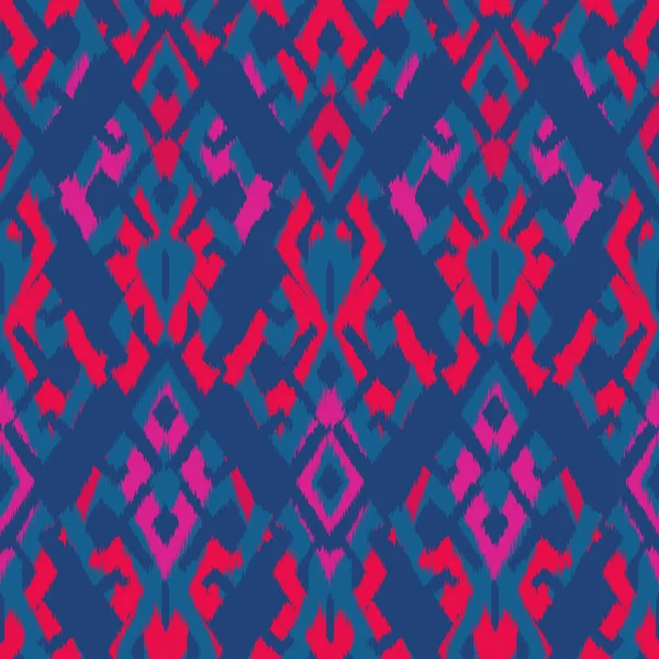 Ikat Bezešvé Pattern Design pro tkaniny — Stock fotografie