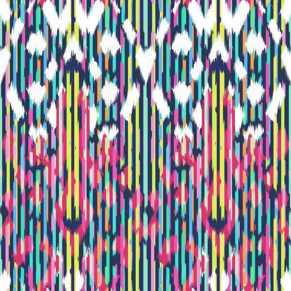 Ikat Bezešvé Pattern Design pro tkaniny — Stock fotografie