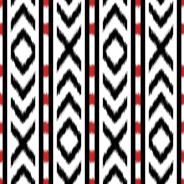 Černá a bílá ikat Bezešvé Pattern Design pro tkaniny — Stock fotografie