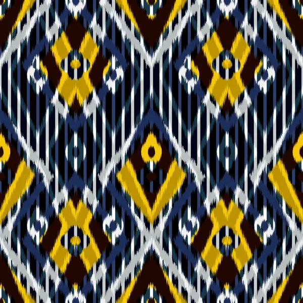 Ikat Seamless Pattern Design для ткани — стоковое фото