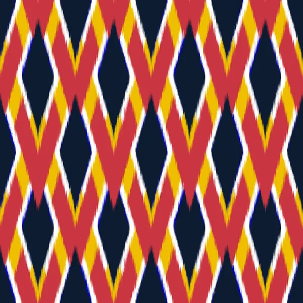 Ikat Seamless Pattern Design for Fabric — Stock Photo, Image
