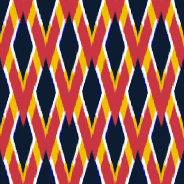 Ikat Seamless Pattern Design для ткани — стоковое фото