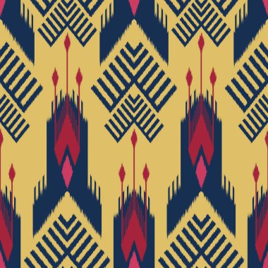 Ikat Dikişsiz desen tasarım kumaşlar için