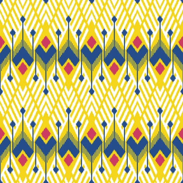 Ikat Bezešvé Pattern Design pro tkaniny — Stock fotografie