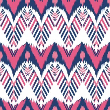 Ikat seamless pattern  as cloth, curtain, textile design, wallpa clipart
