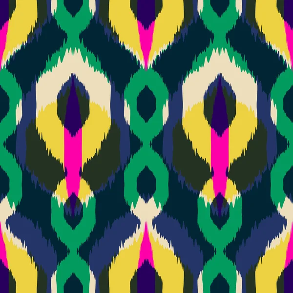 Ikat Bezešvé Pattern Design pro tkaniny — Stock fotografie