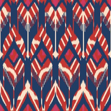 Ikat Dikişsiz desen tasarım kumaşlar için