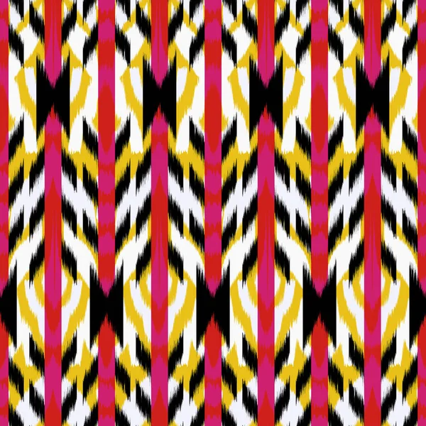 Ikat Bezešvé Pattern Design pro tkaniny — Stock fotografie