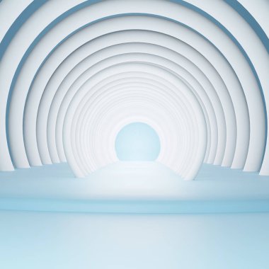 Soyut geometrik podyum arka planı, modelle, boş minimalist boş vitrin şablonu, Modern sanat deco dükkanı görüntüsü, pastel renkler. 3d hazırlayıcı.