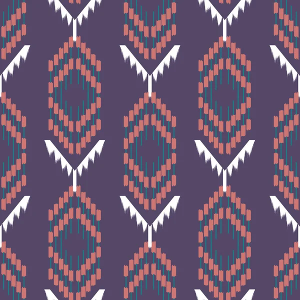 Patrón Sin Costura Ikat Como Tela Cortina Diseño Textil Papel — Archivo Imágenes Vectoriales