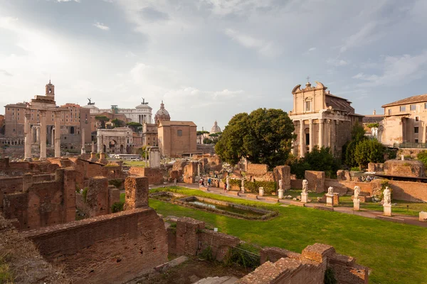 Rome Italie Septembre 2016 Veiw Sur Forum Romain Rome Coucher — Photo