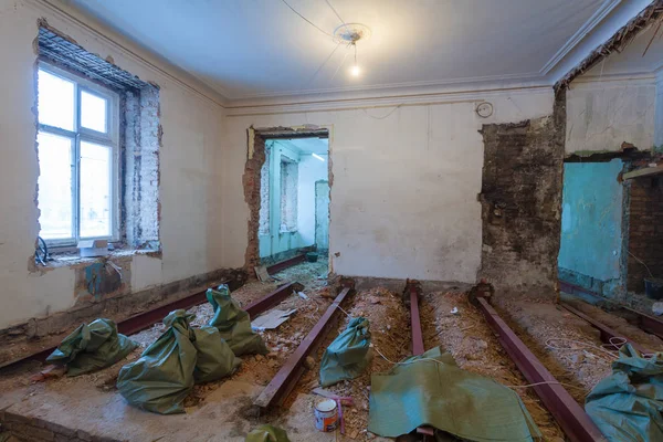 Interior Apartamento Durante Renovação Construção — Fotografia de Stock