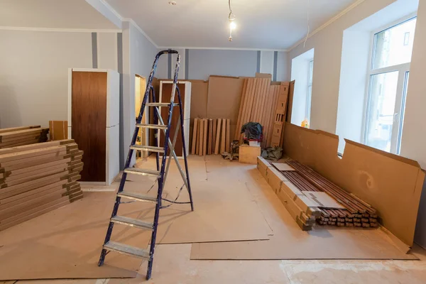 Interieur Van Het Appartement Tijdens Renovatie Bouw — Stockfoto