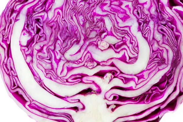 Red cabbage slice close-up — Stock Photo, Image