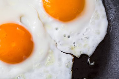 Kızarmış yumurta tavası, üstten görünüm