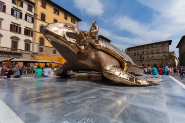 Florence, İtalya - 10 Eylül 2016: Görünüm heykel 