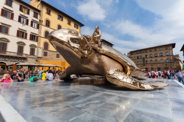 Florence, İtalya - 10 Eylül 2016: Görünüm heykel 