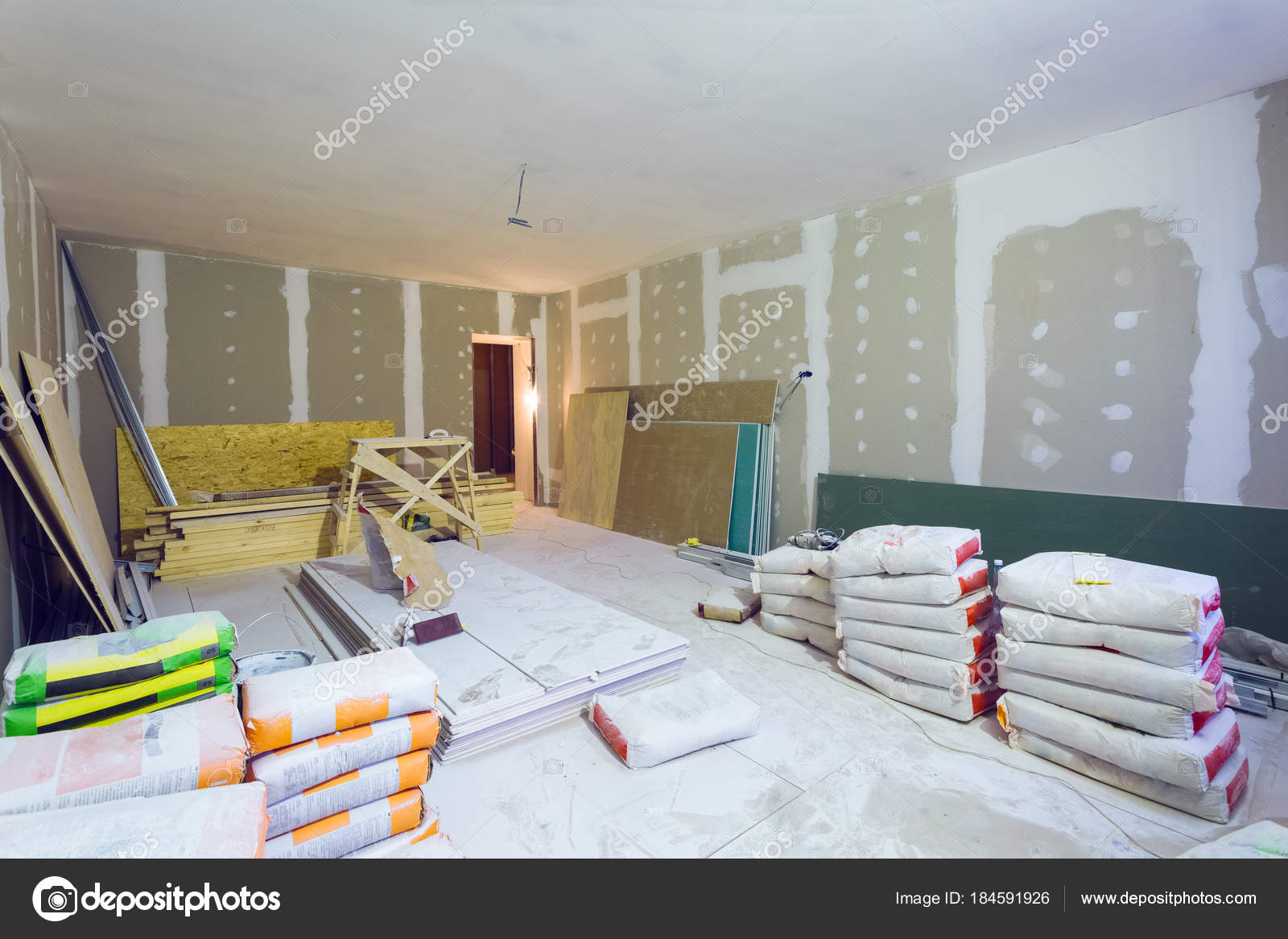 Materiales Para Construcción Paquetes Masilla Láminas Cartón Yeso