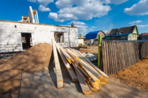 Blurred Building Construction Roofing Materials Construction Workers Blurred Background Construction — Stock Photo, Image