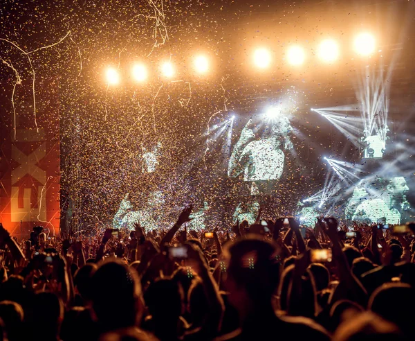 Pessoas no festival de música — Fotografia de Stock