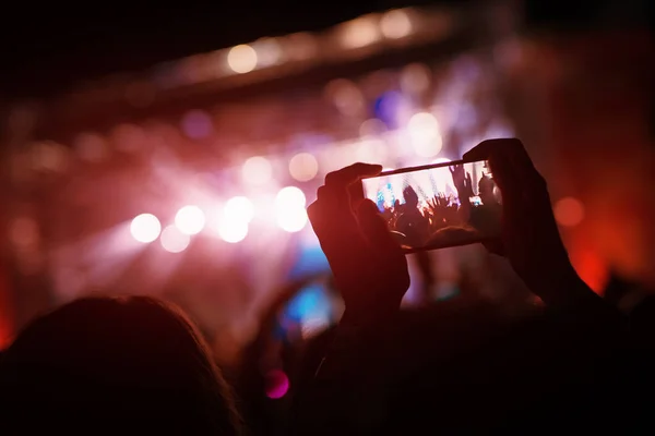 Pessoas no festival de música — Fotografia de Stock