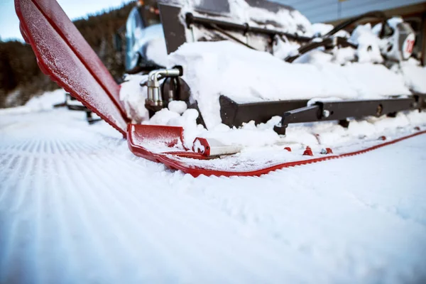 Coche Remoción Nieve Despejando Camino Después Nevadas —  Fotos de Stock