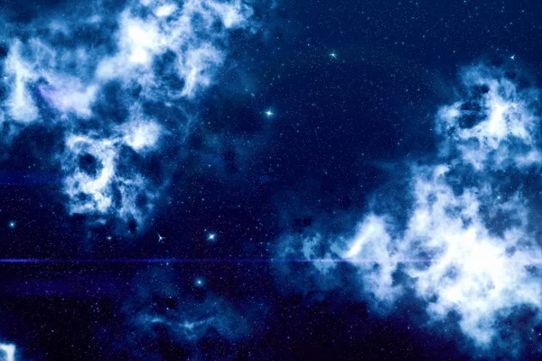 Champ Stellaire Ciel Étoilé Coloré Nébuleuse Galaxies Dans Espace Fond — Photo