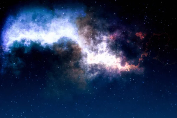 Campo Stellare Cielo Stellato Colorato Notte Nebulosa Galassie Nello Spazio — Foto Stock