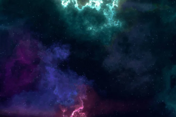 Câmp Stelar Cer Noapte Înstelat Colorat Nebuloase Galaxii Spațiu Fundal — Fotografie, imagine de stoc