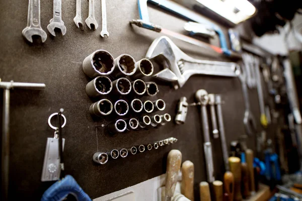 Workshop Tools Holder Wrench Set Wrench Sockets — Stock Photo, Image