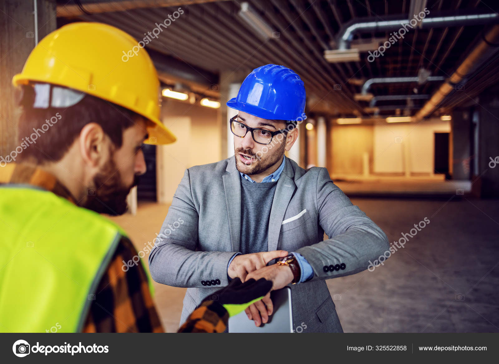 construction workers wrist watch