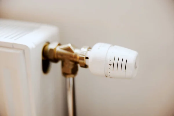 Close up of vent pipe on radiator in apartment. — Stock Image Close Vent Pipe Radiator Apartment Royalty Free Stock Images