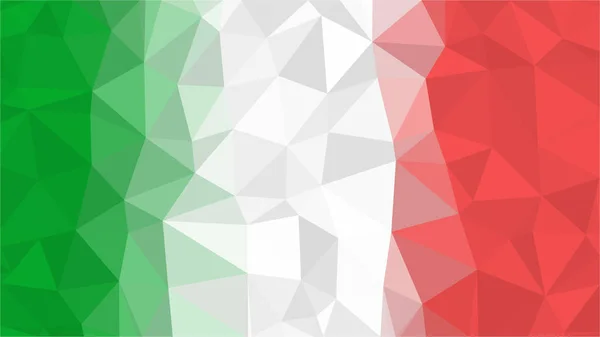 Flagge von Italien, geometrischer polygonaler Dreieck-Stil, Illustrationsvektor — Stockvektor