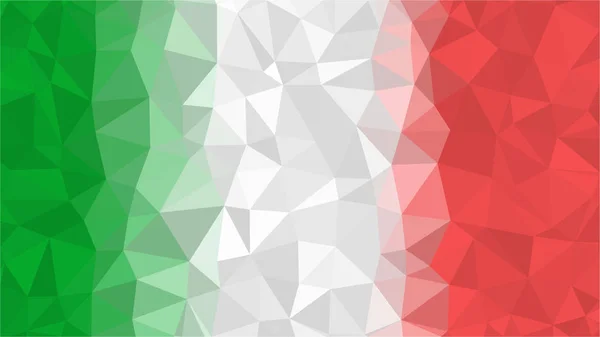 Flagge von Italien, geometrischer polygonaler Dreieck-Stil, Illustrationsvektor — Stockvektor
