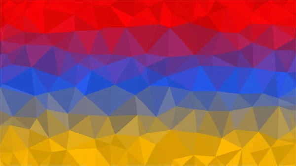 Arménia bandeira baixo poli triangular abstrato fundo — Vetor de Stock